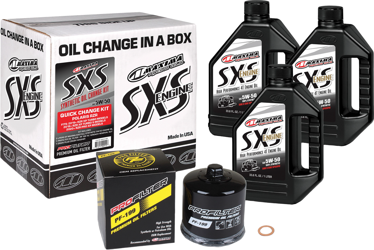 Sxs Oil Quick Change Kit 5w50 With Black Oil Filter – KONG Offroad