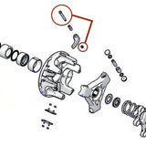 RPM RMK Boost / 9r P22 TITANIUM Clutch Weight Bushed Shift Weight Bolt and Nuts (QTY 3) OEM # 7520585
