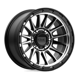 KM542 17X9 6X5.5 S-BLK MACH -12MM